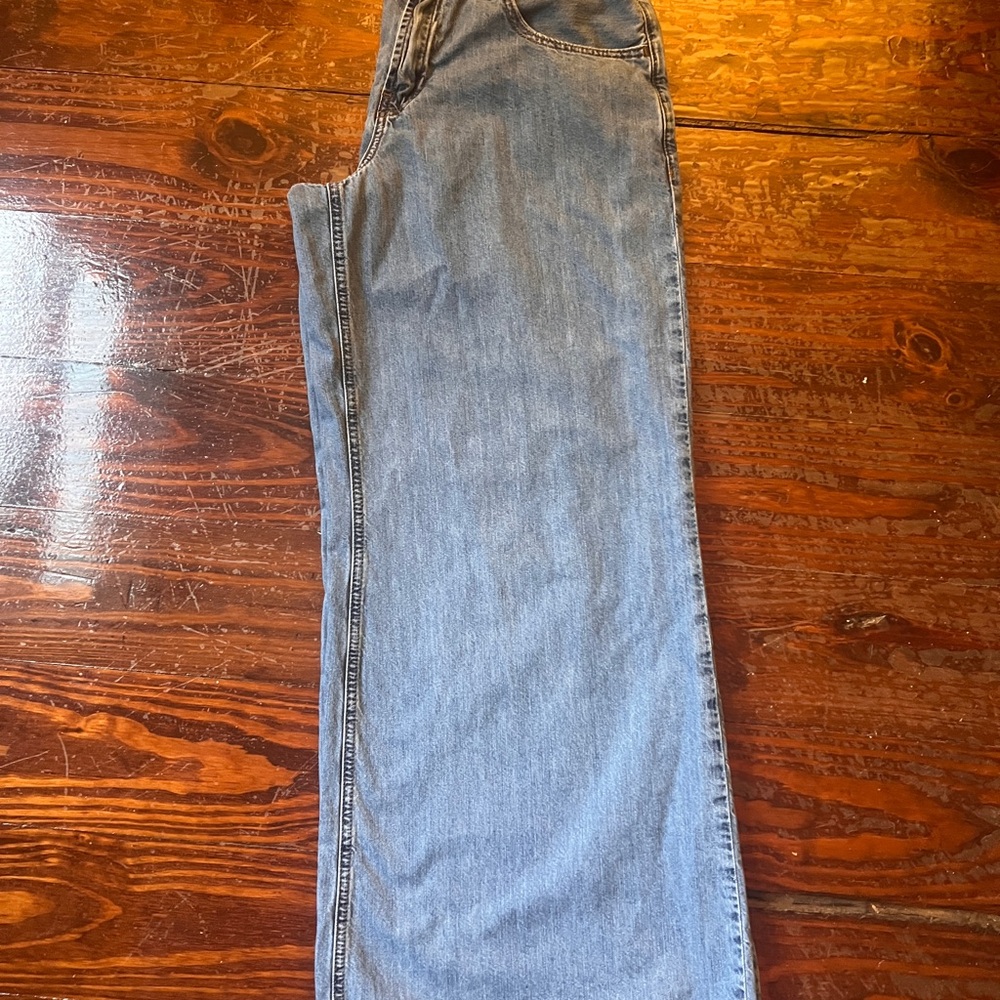 Frame Le Wide Leg Jeans 29 Happy Indigo High Rise Straight Leg Denim - Picture 2 of 10